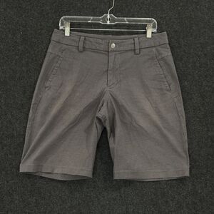 Lululemon Shorts Mens 32 Gray Check Stretch On The Fly Athletic Casual Golf